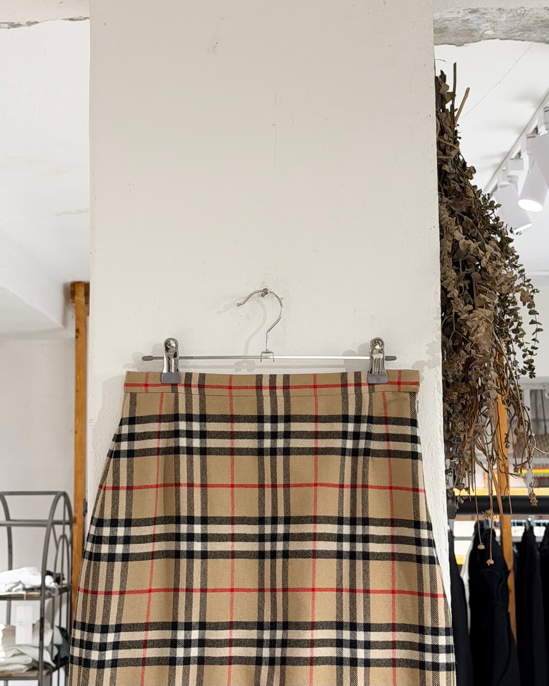 버버리 베이지 노바체크 울 스커트 상품이미지2