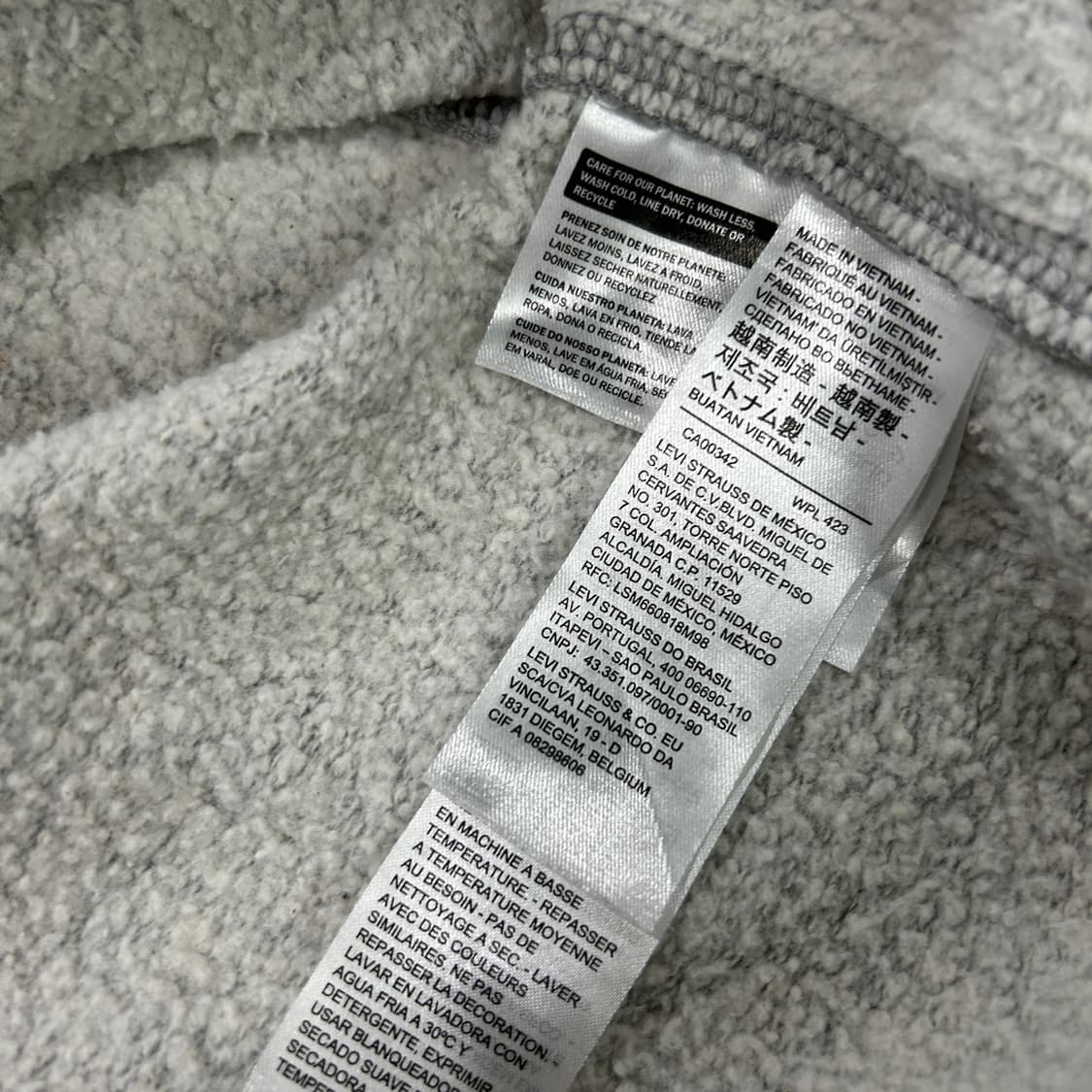 리바이스 그레이 기모 맨투맨  상품이미지3