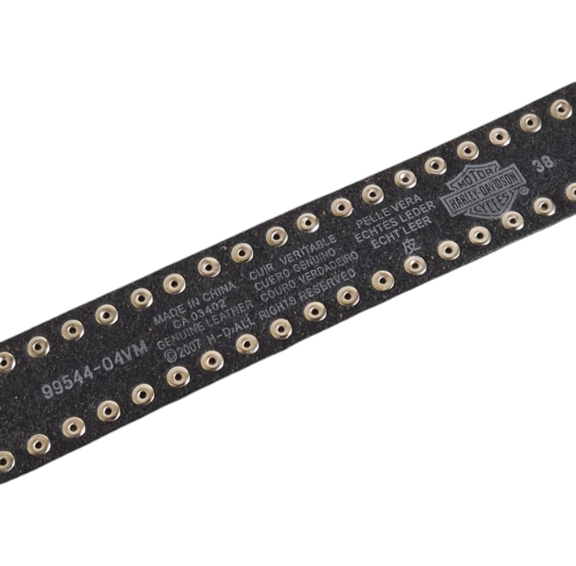 HD) 할리 데이비슨 모터사이클 로고 스터드 레더 벨트 상품이미지4