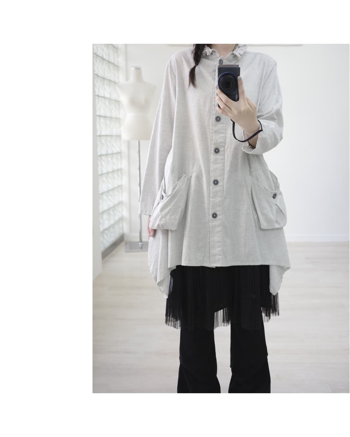  Unbalance light grey one-piece 상품이미지1