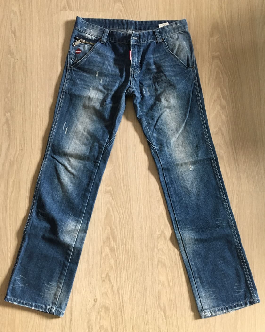 디스퀘어드 Dsquared2 자수 포인트 빈티지 데님 팬츠 34 상품이미지3