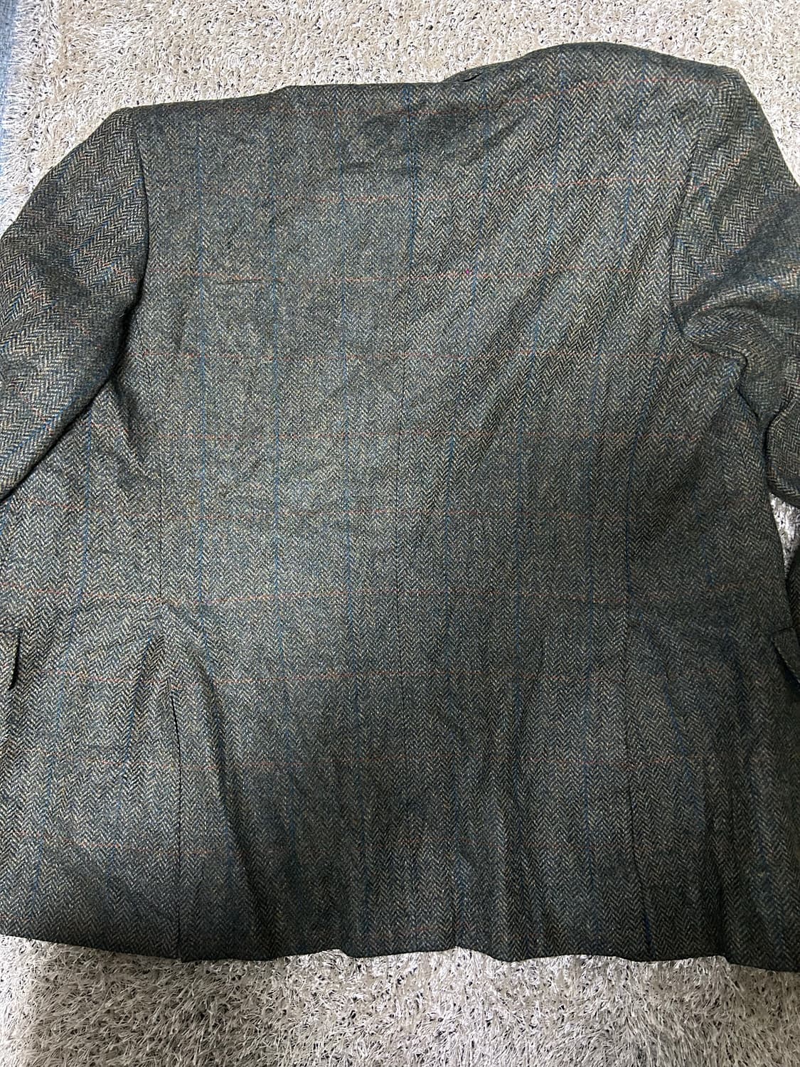 스코틀랜드원단 일제 헤링본 체크블레이저 사이즈 105 상품이미지6