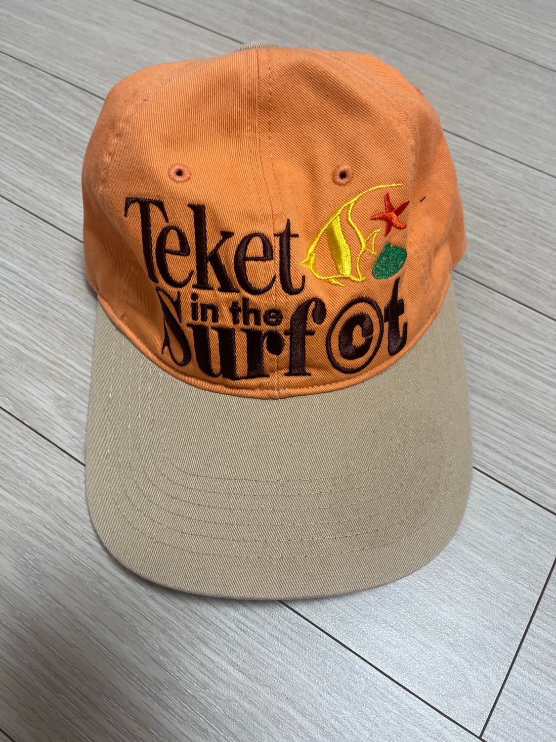 Teket 테켓 모자 볼캡 오렌지 상품이미지1