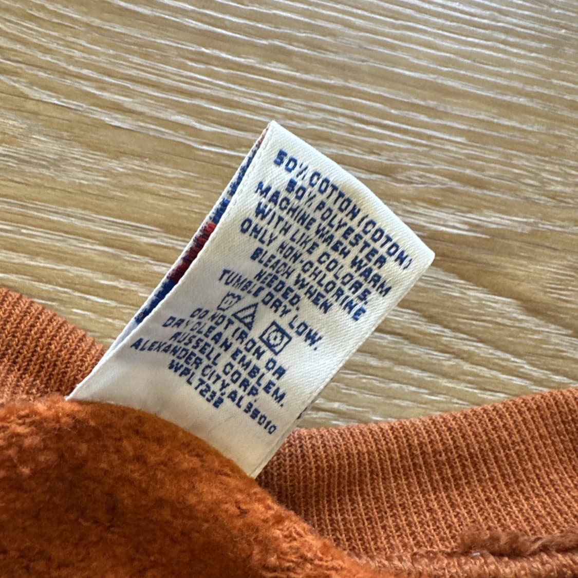 90s 러셀 애슬레틱 빈티지 오렌지 맨투맨 상품이미지6