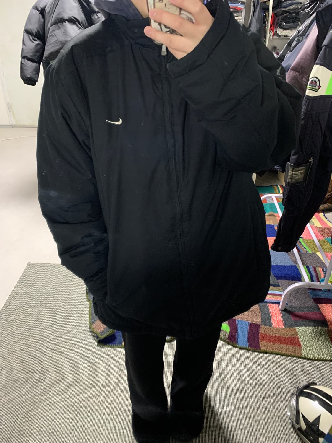 나이키 스우시 누빔 바람막이 상품이미지8