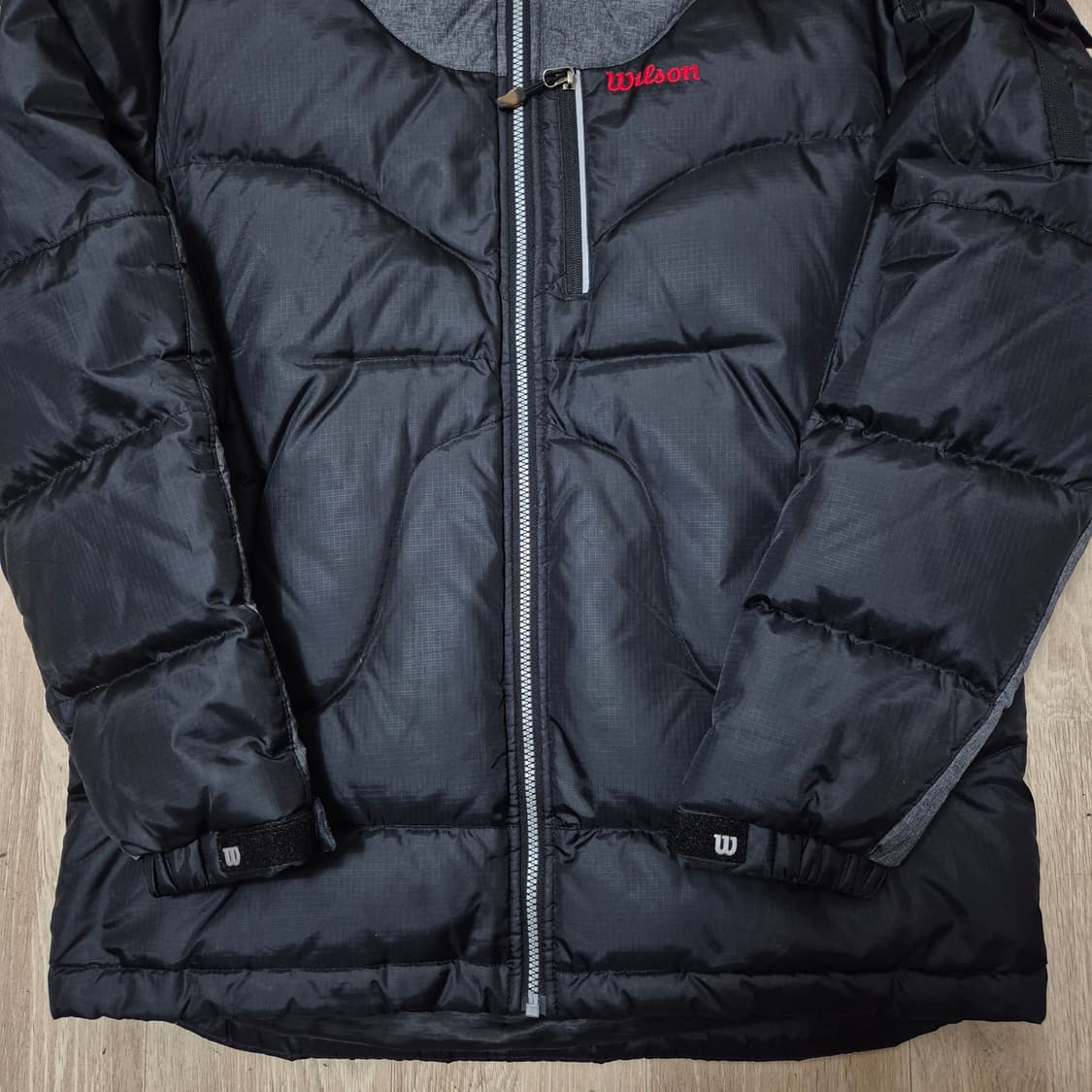 윌슨 사이드패치 포켓 덕다운 후드 패딩 점퍼 L(100) 상품이미지3