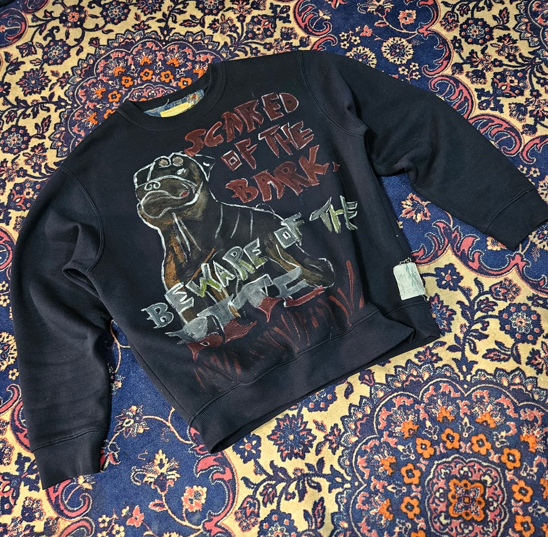 알렉산드로 게라르데 in Italy 19fw 핸드 프린팅 기모 맨투맨 상품이미지1