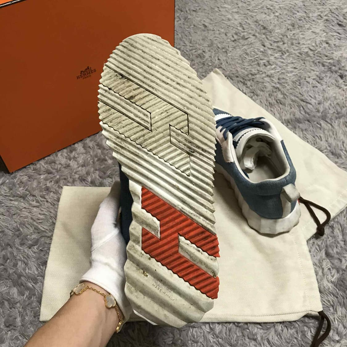 {클로젯}[41][풀구성]에르메스 바운싱 데님 스니커즈 상품이미지9