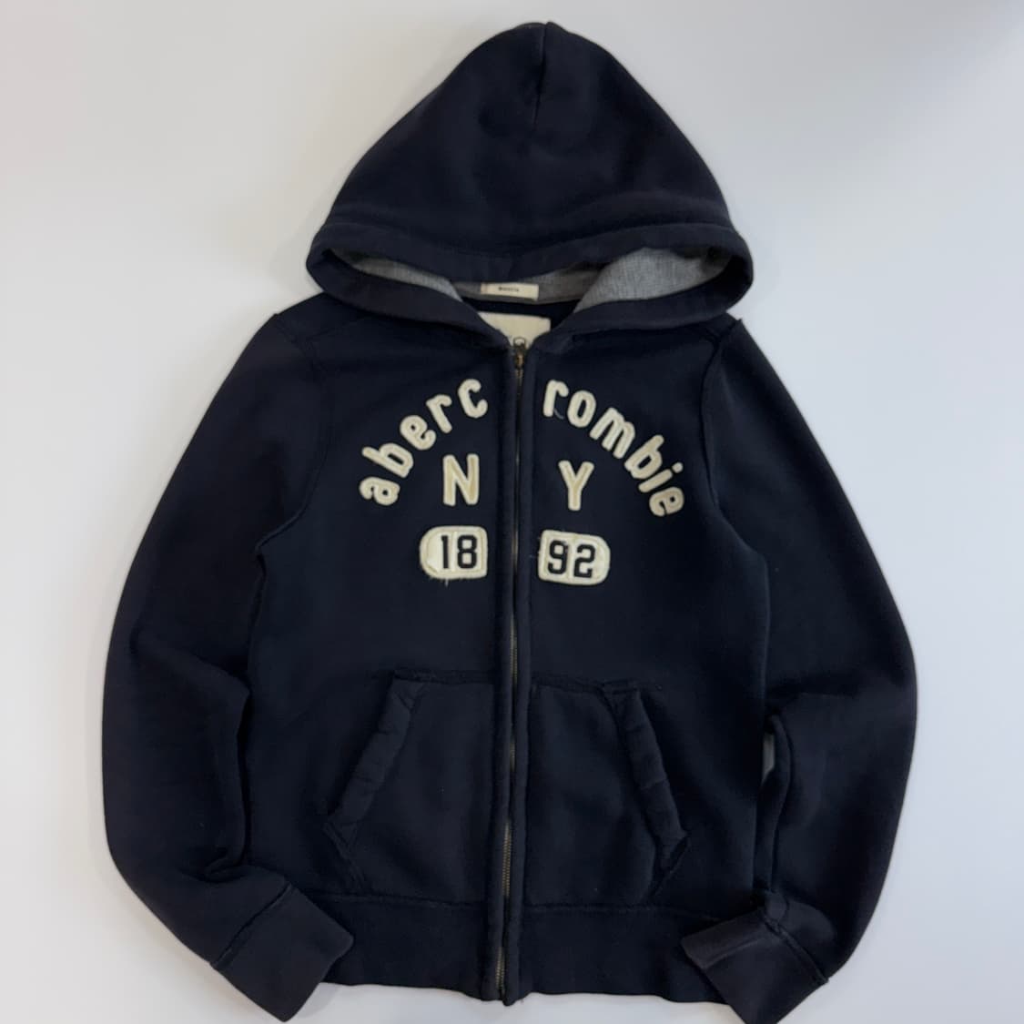 Abercrombie 아베크롬비 네이비 스펠아웃 후드집업 상품이미지3