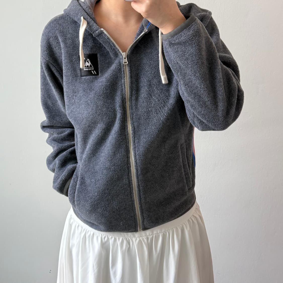 [M] 르꼬끄 스포르티브 그레이 후드집업 상품이미지2