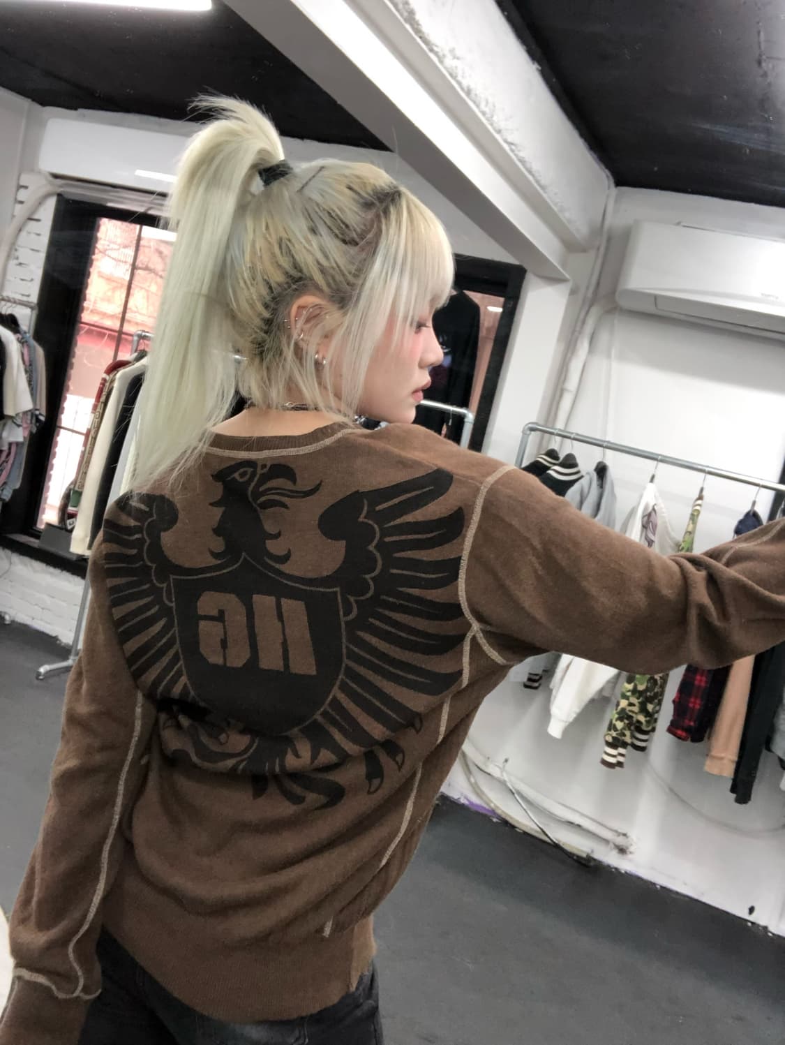 히스테릭 글래머 브라운 가디건 상품이미지7