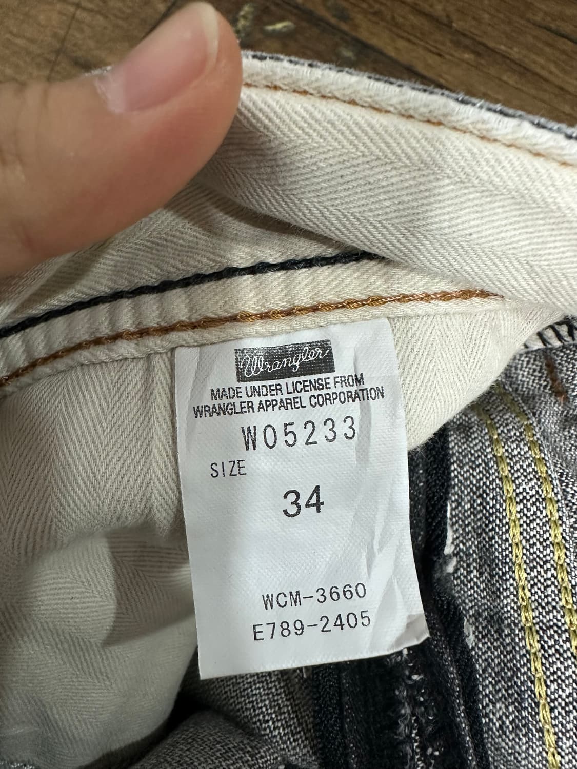 랭글러 Y2K 무드 강한 지퍼포켓 데님 34 상품이미지7