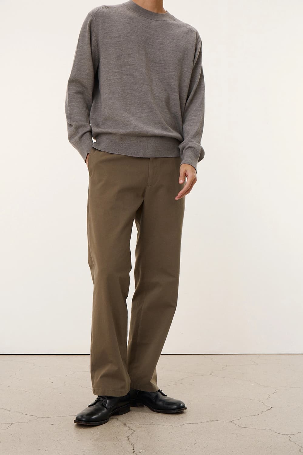 포터리 워시드 테이퍼드 팬츠 라이트카키 3사이즈 상품이미지1