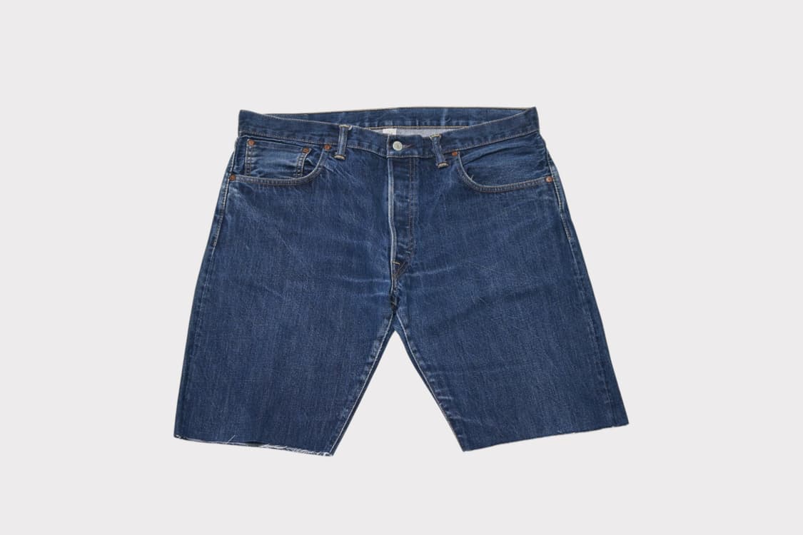 [36] 더블알엘 로우 스트레이트 셀비지 커스텀 데님 반바지 상품이미지2
