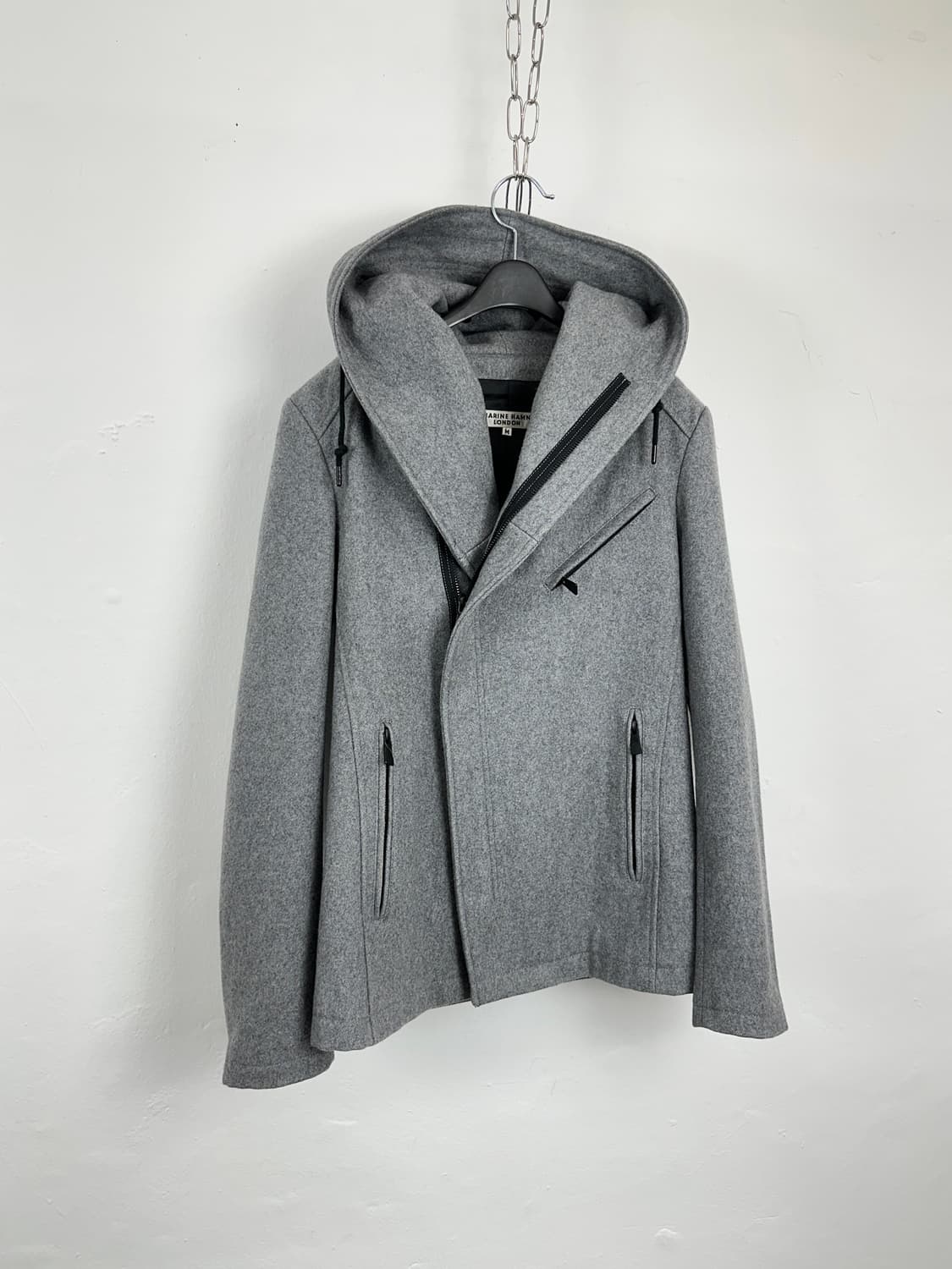 Asymmetric Zip Hooded Jacket 상품이미지1