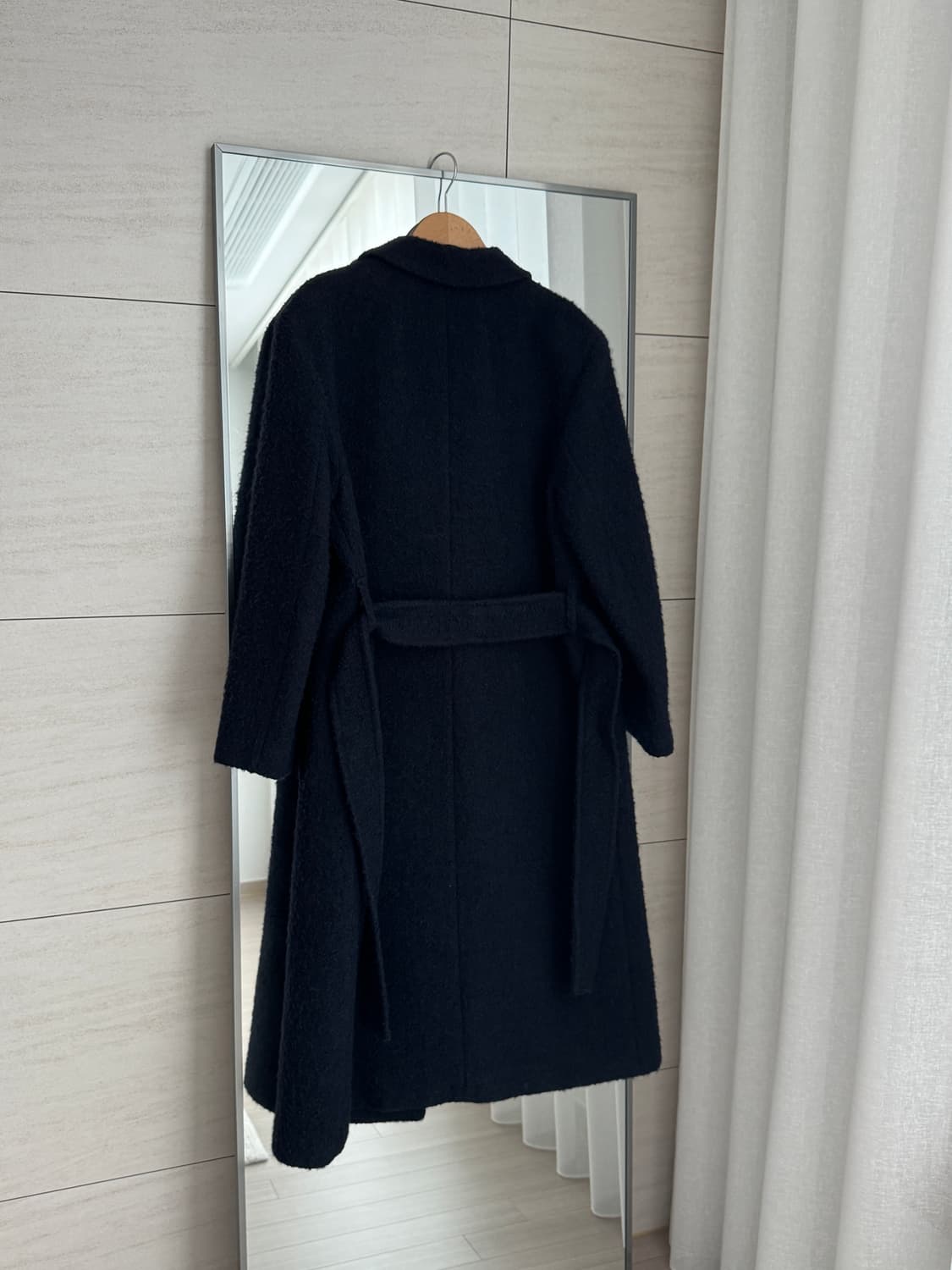 🖤 산드로(Sandro) 부클 트위드 롱코트 상품이미지4