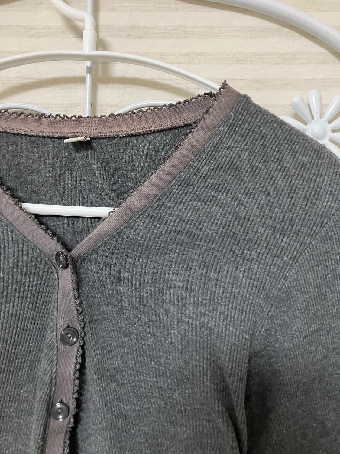 차콜 레이스 가디건601  상품이미지3