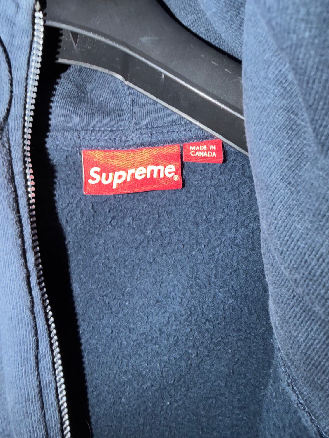 슈프림 백로고 후드집업 상품이미지1