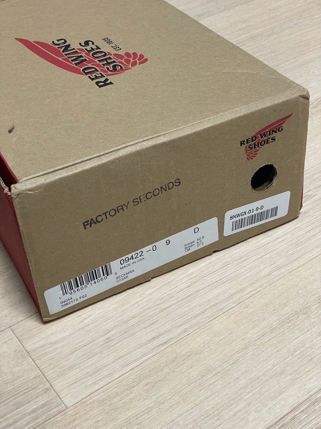 [9D/270 새상품] 레드윙 벡맨 9422 시가 엑스칼리버 팩토리세컨드 상품이미지10