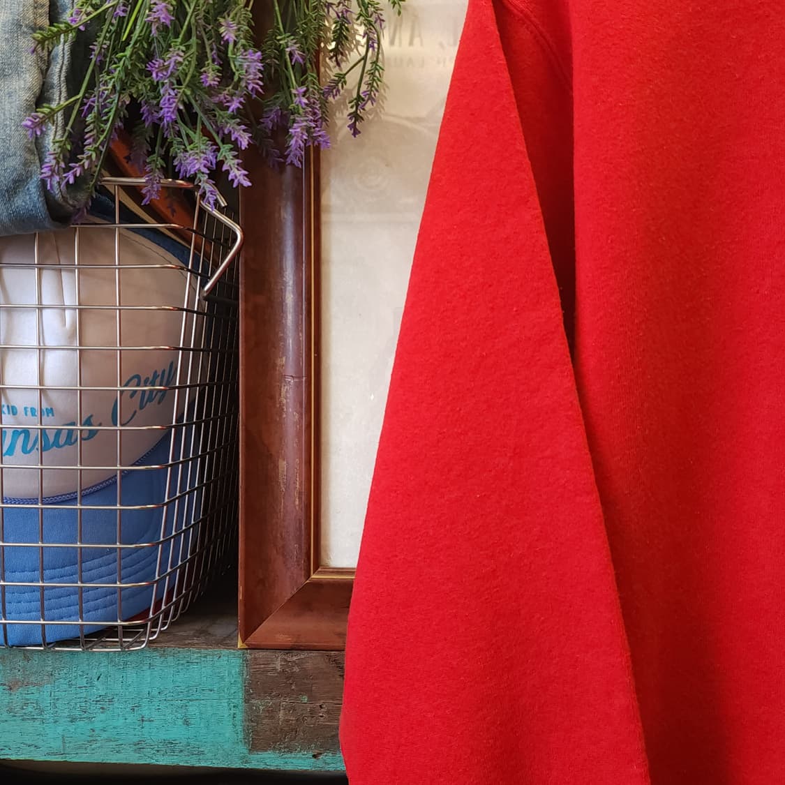 90s 프룻오브더룸 빈티지 스웻셔츠 플레인 스웻셔츠 레드 m 상품이미지6