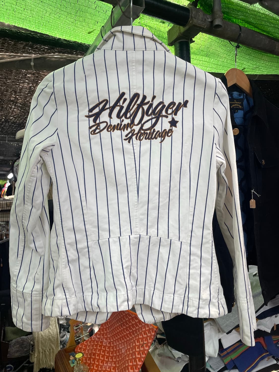 희귀)타미 자수로고 스트라이프 자켓 상품이미지1