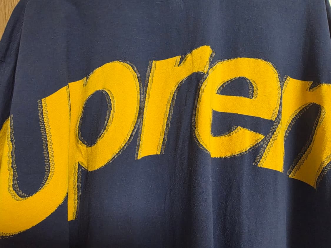 [M] 25ss Supreme Intarsia 빅 백로고 반팔 티셔츠 상품이미지6