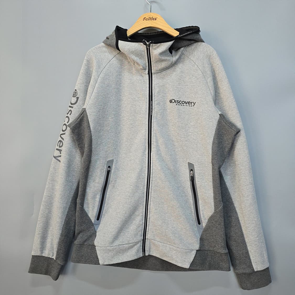디스커버리(Discovery) 배색 후드집업 105 상품이미지1