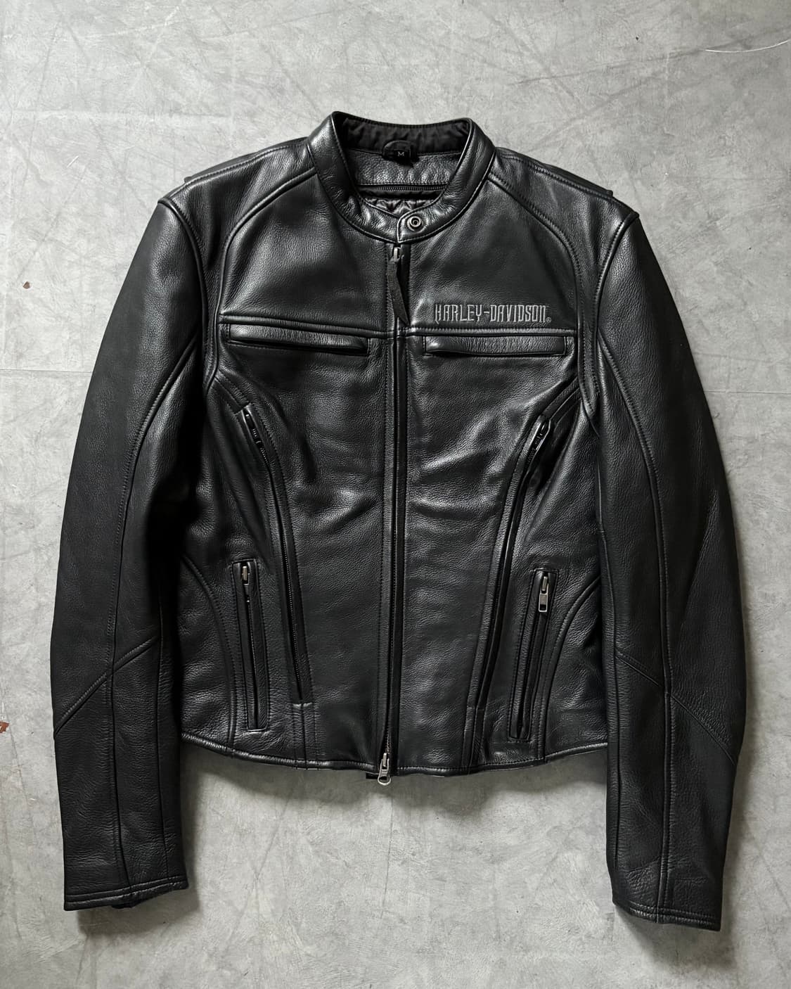 Harley Davidson 할리데이비슨 리얼 레더 레이싱 자켓 상품이미지1