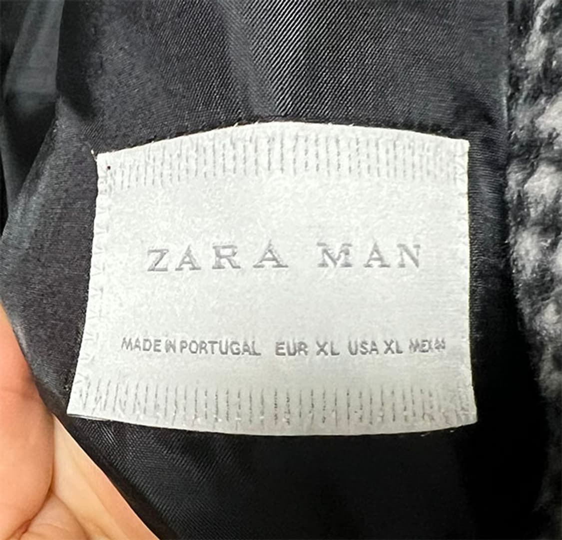 ZARA 자라 남자 모직 롱코트 체크 XL 105 상품이미지4