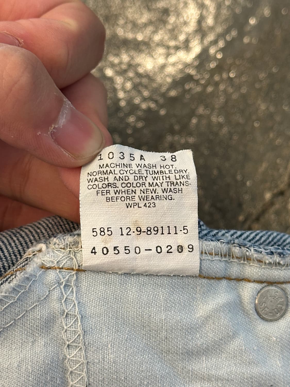 80s USA 오랜지탭 리바이스 550 W36 L34 상품이미지7