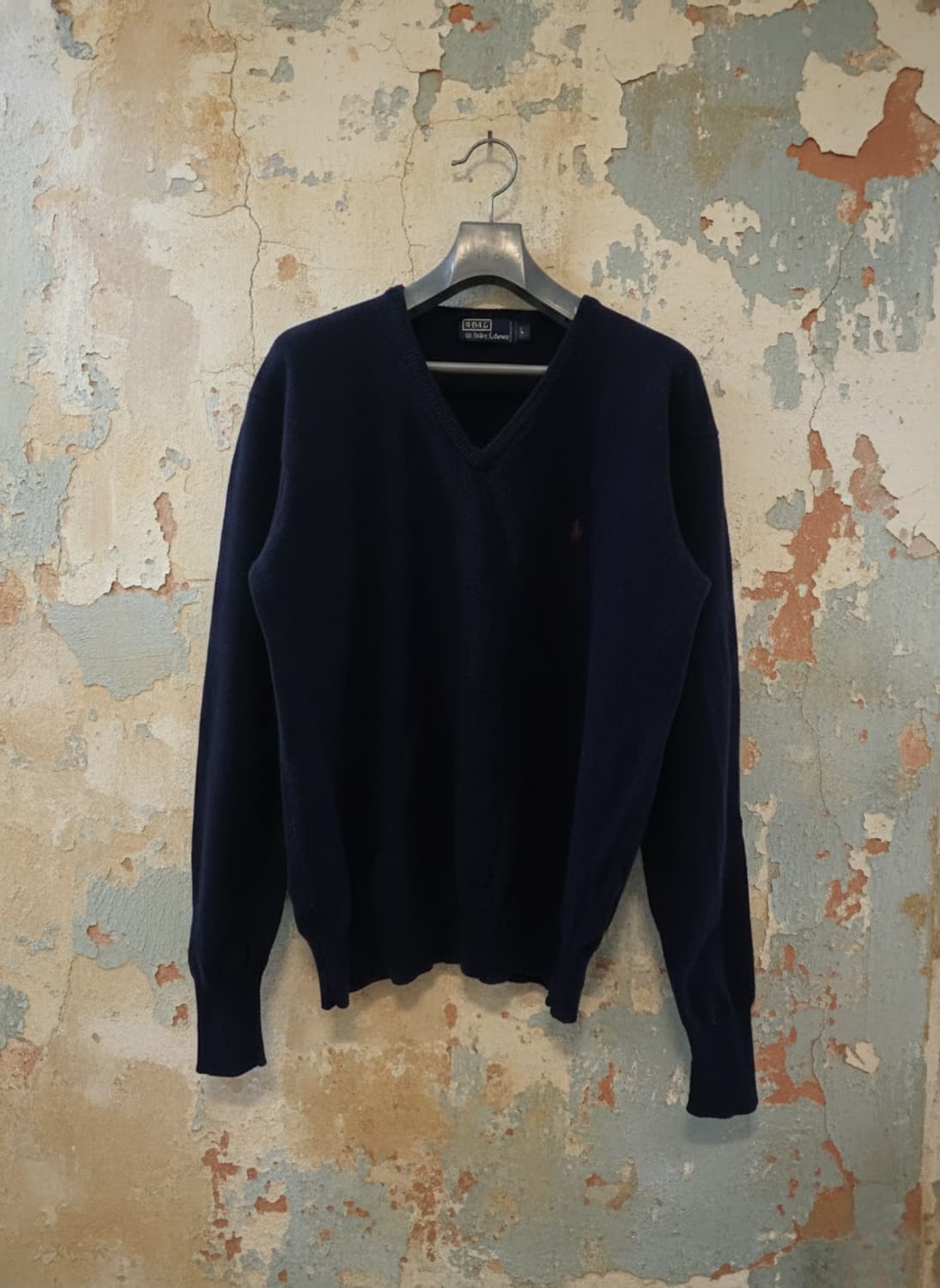 폴로 랄프로렌 램스울 V넥 니트 네이비 L 상품이미지1