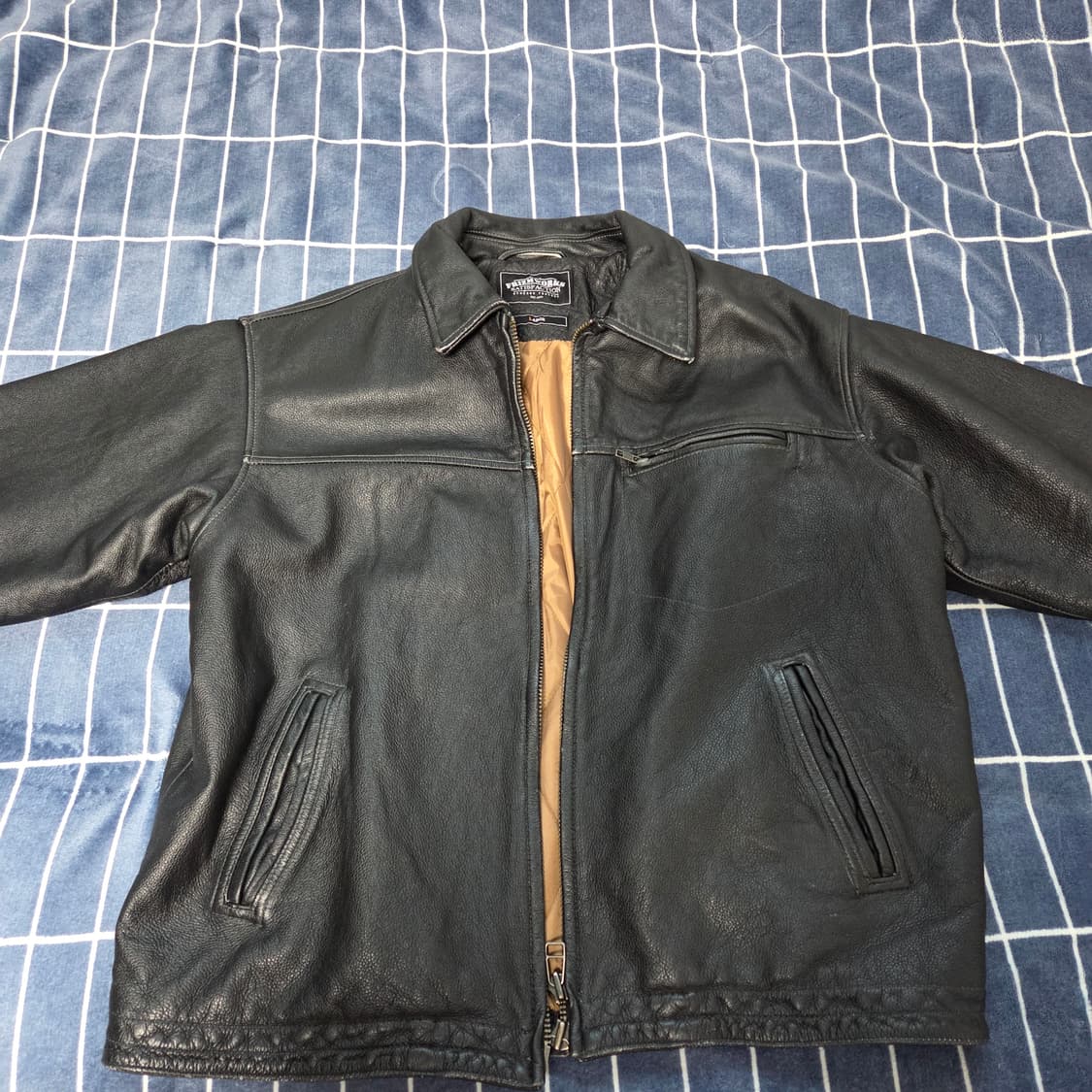 프리즘웍스 워시드 카우레더 자켓 L 사이즈 상품이미지2