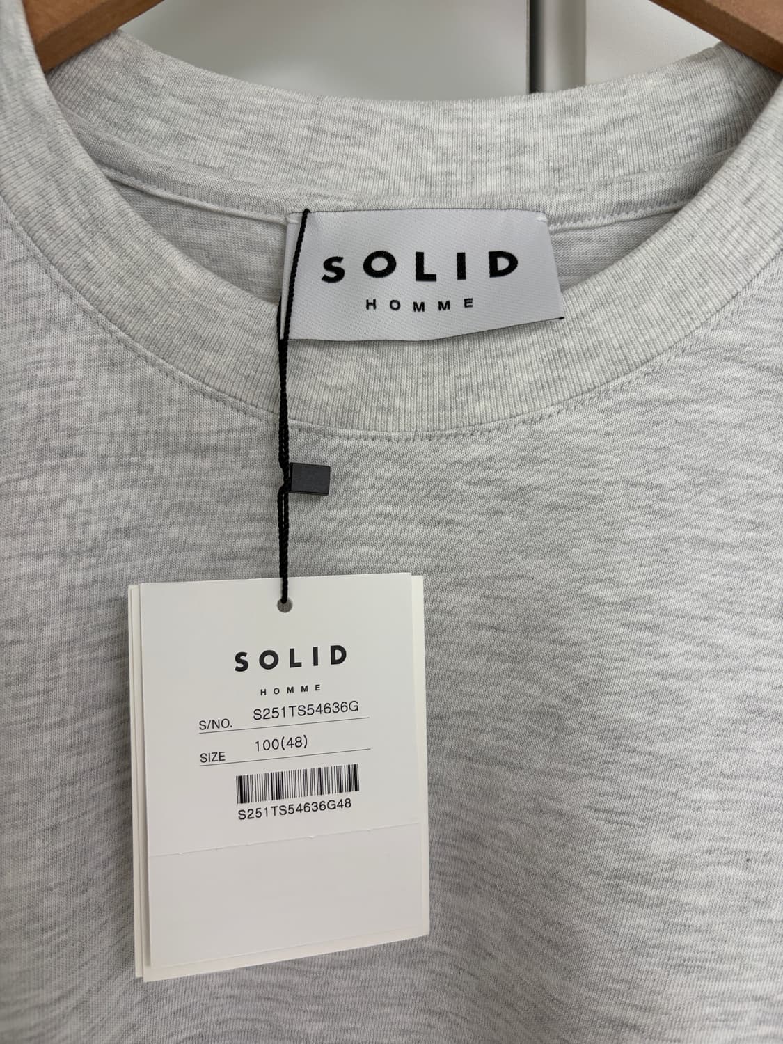 솔리드옴므 파리 백로고 반팔 그레이 48 상품이미지5