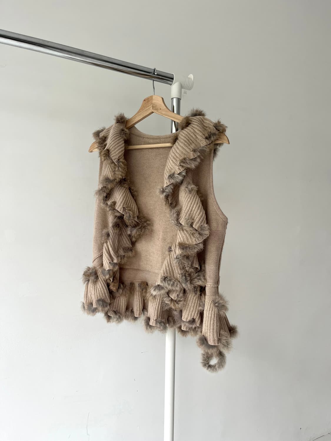 Fairy fur knit vest 상품이미지2