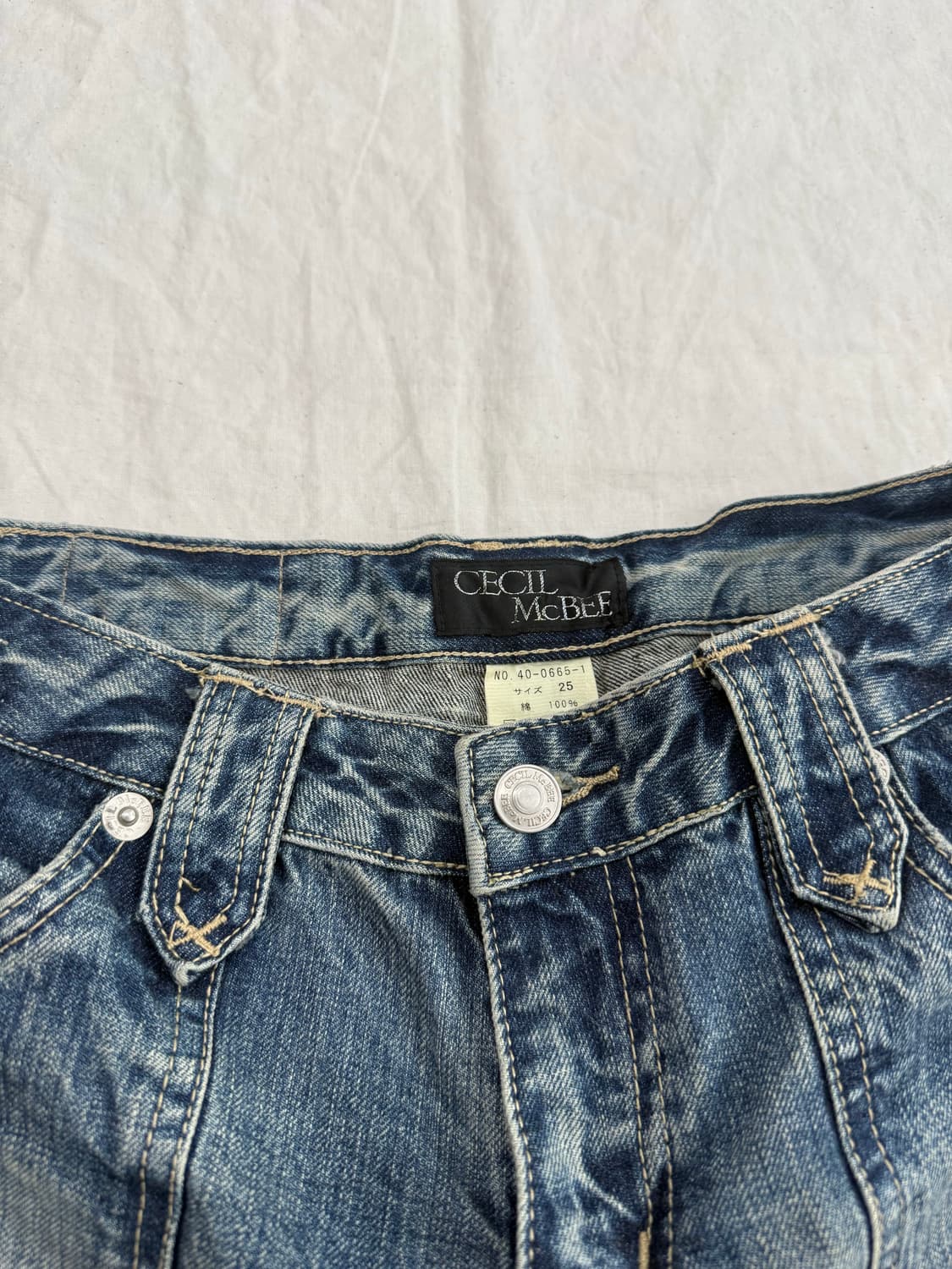 세실맥비 y2k 데님 숏팬츠 상품이미지5