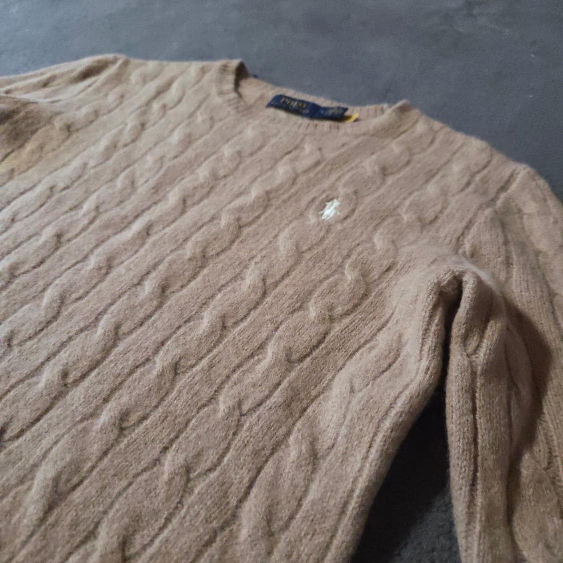 폴로 여성 울 캐시미어 케이블 니트 M 상품이미지3