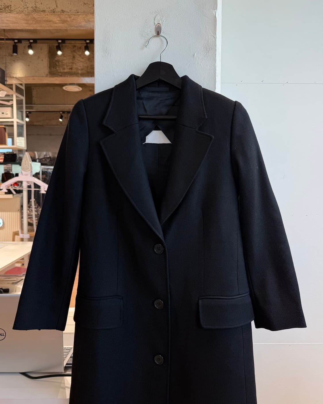 메종 마르지엘라 블랙 블랭크라벨 라나울 코트  상품이미지3