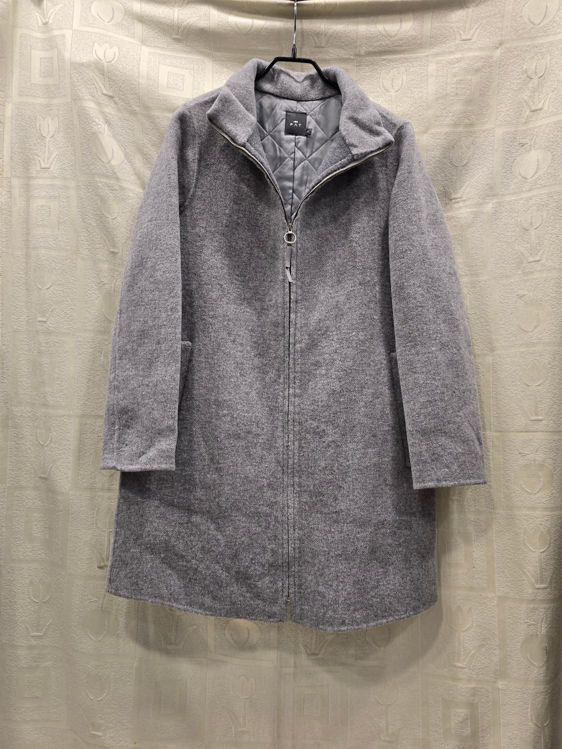 PAT 핸드메이드 여성 모+캐시미어 집업 코트 회색 90(S) 상품이미지1