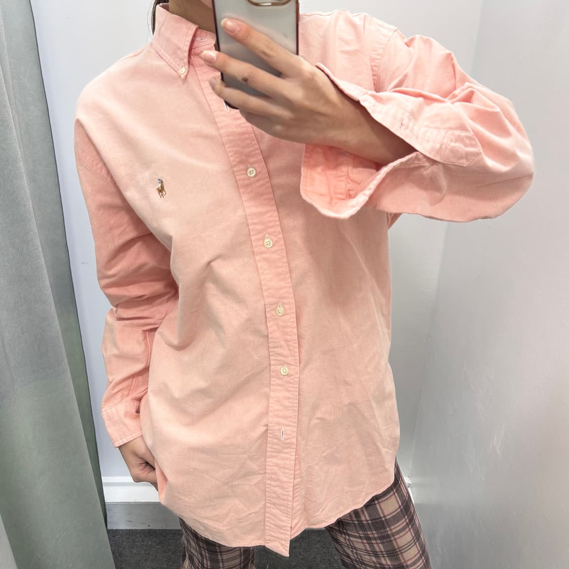 폴로 핑크 코랄 셔츠 상품이미지2