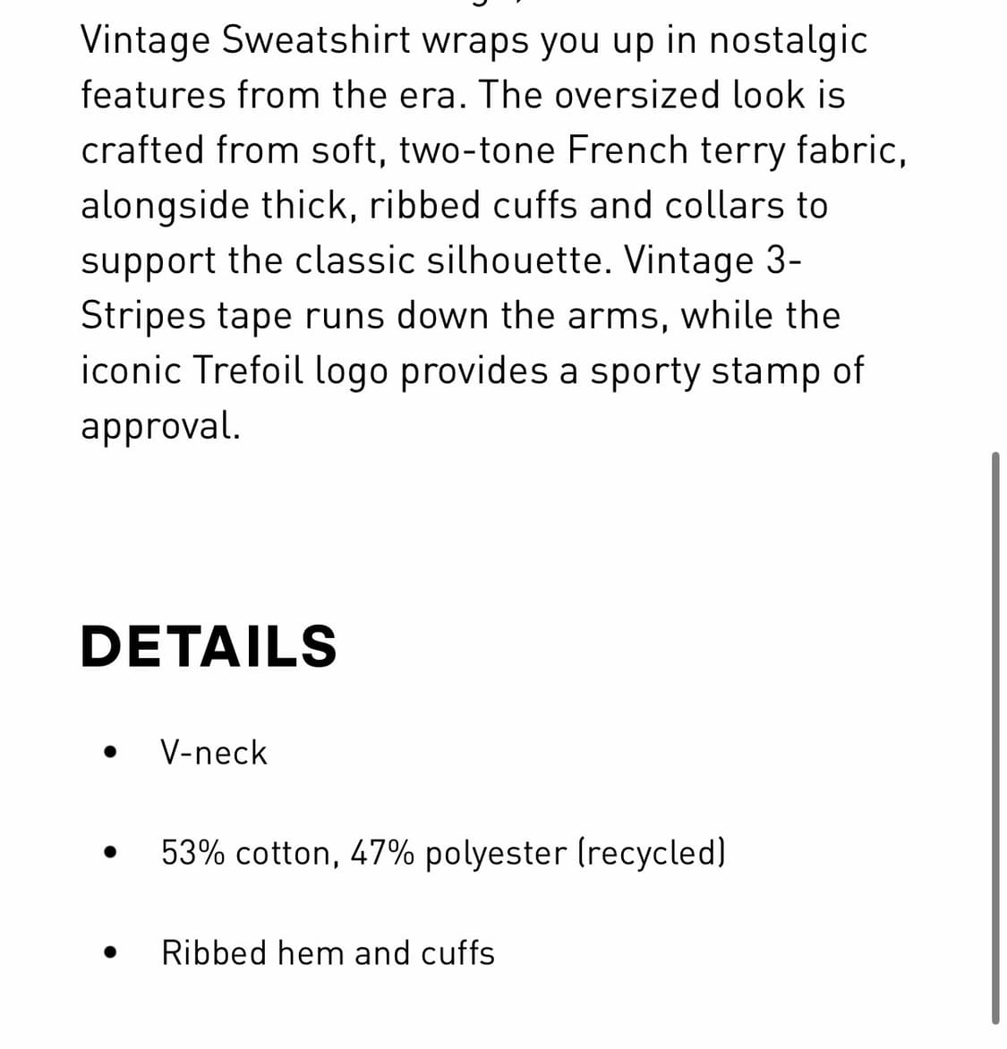 아디컬러 sweatshirt / XL 상품이미지3