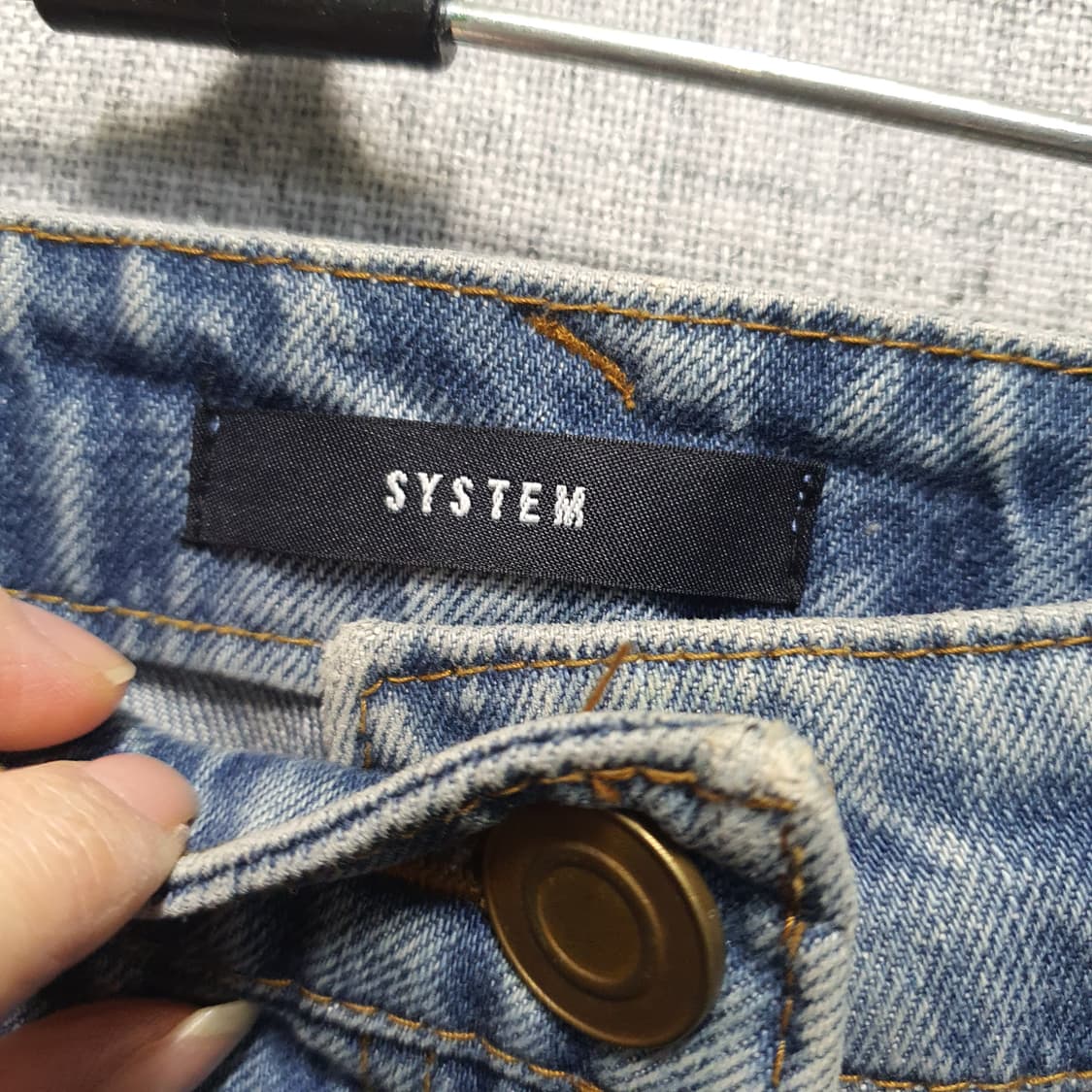 시스템 데미지 워싱 청바지  상품이미지4