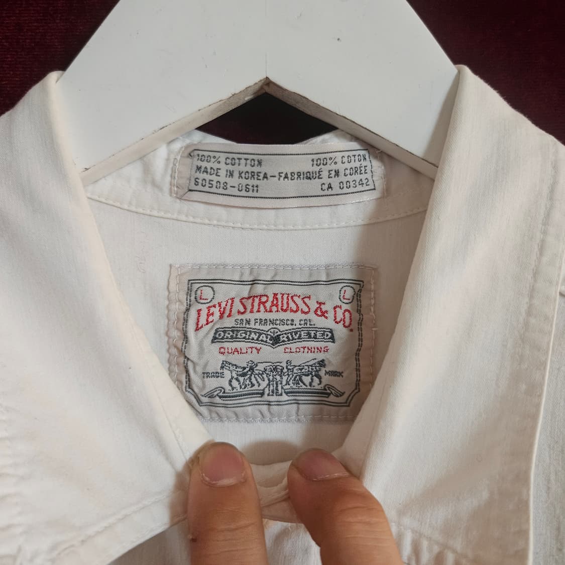 리바이스(Levis) 레드텝 워크웨어 화이트 빈티지 셔츠 L size 상품이미지7