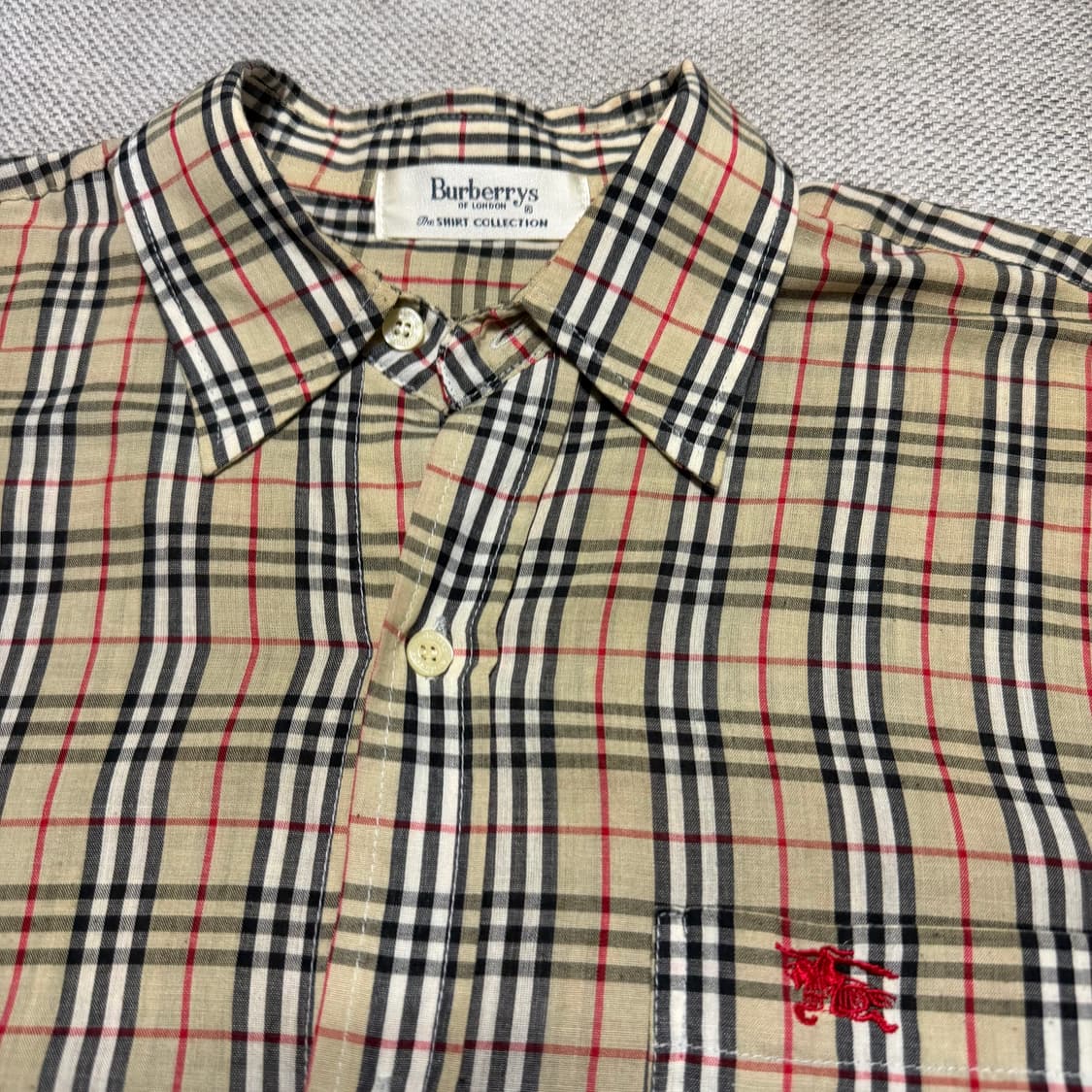 버버리 빈티지 반팔 체크 셔츠 상품이미지2
