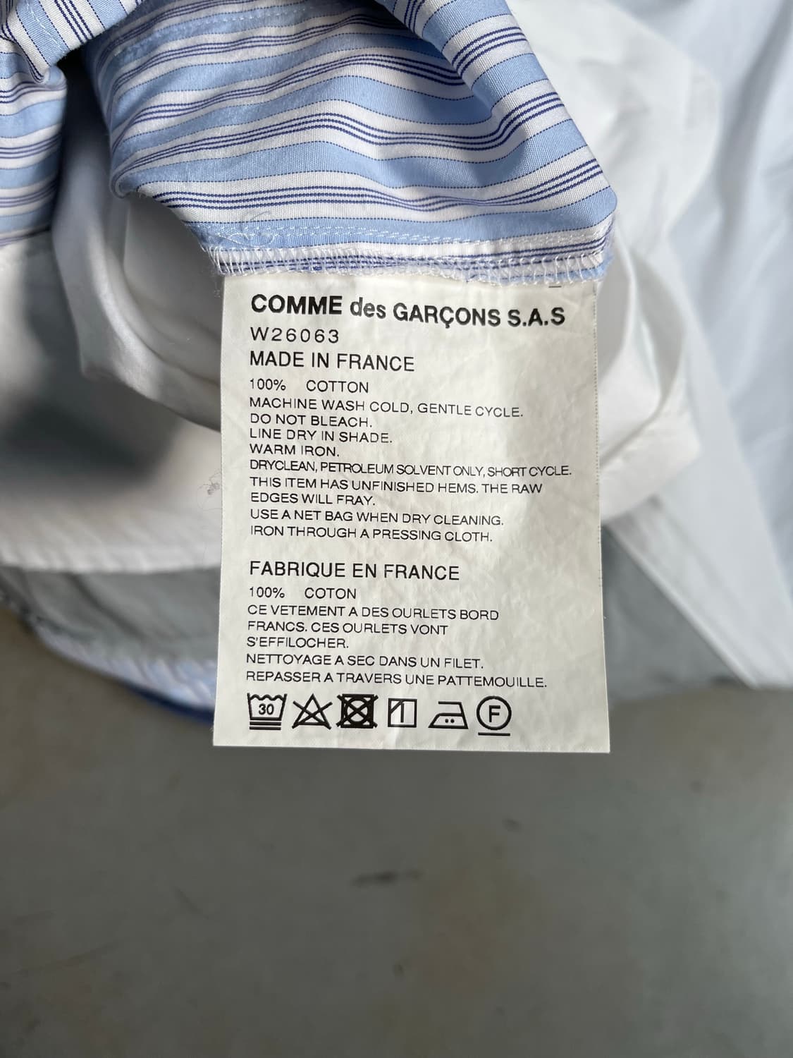 18AW Comme des garcons patch shirt 상품이미지4