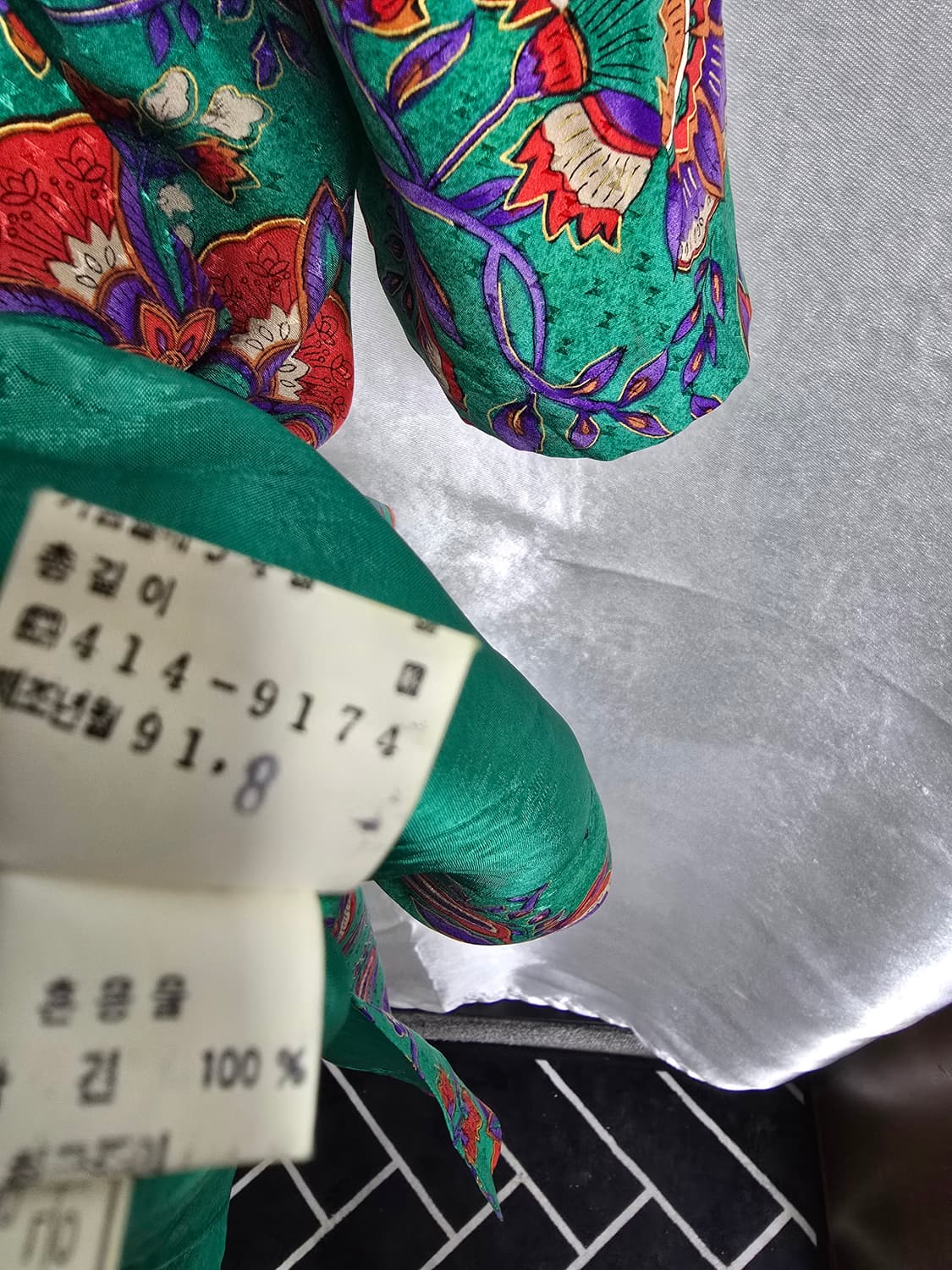루치아노최 플라워 패턴 실크원피스 90' (2122) 상품이미지5