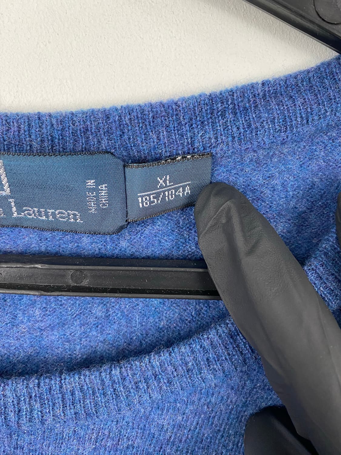 폴로 랄프로렌 메리노 울 블루 니트 XL 상품이미지5