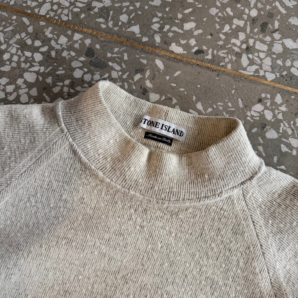 90s 스톤아일랜드 그린와펜 모크넥 니트 상품이미지3