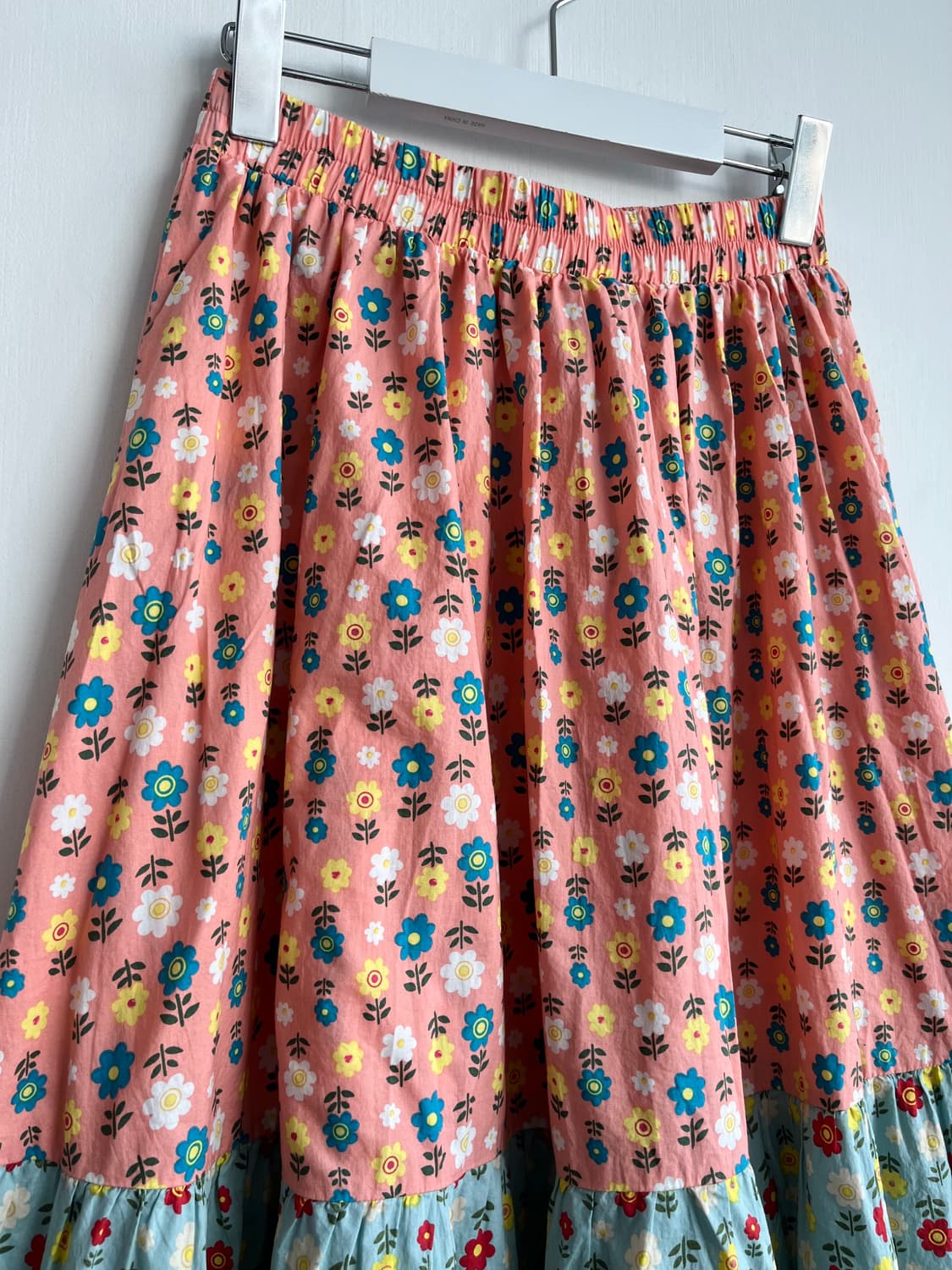 Merlot 플로럴 배색 스커트 상품이미지2