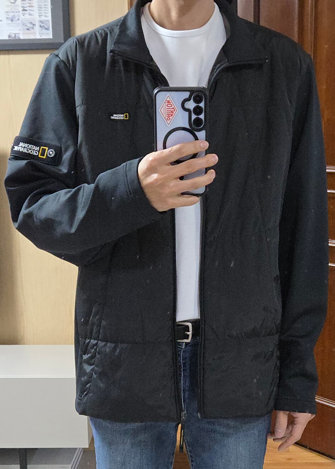 (착샷) 네셔널지오그래픽 풀 집업 패딩 믹스 자켓 상품이미지9