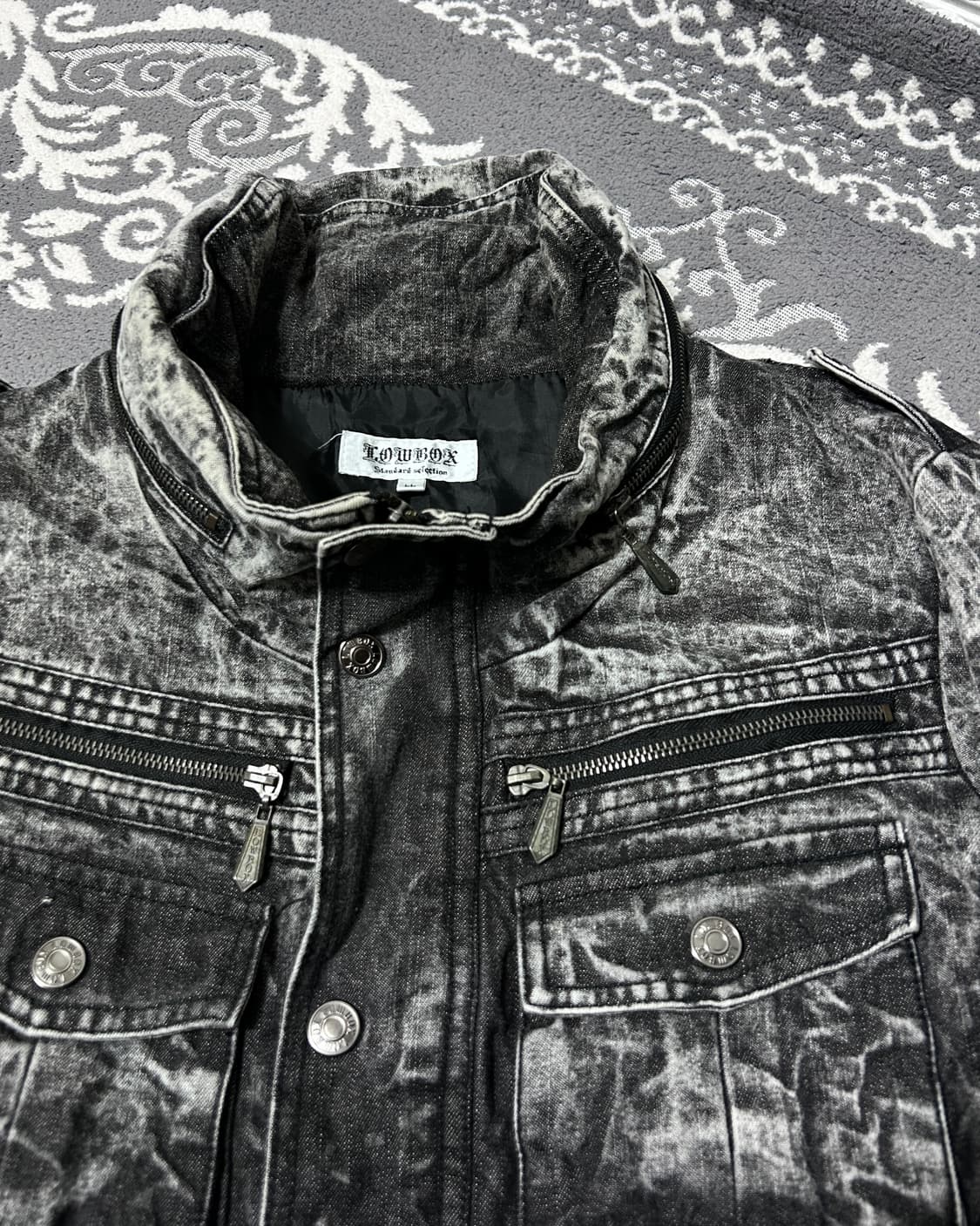 Lowbox 로우박스 보노넥 워싱 데님 자켓 상품이미지4
